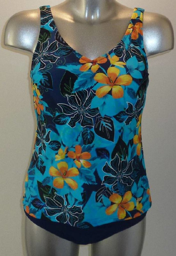 Susa Milena chloorbestendige prothese tankini zonder beugel kleur tropic blue mt  C38