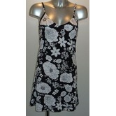 LingaDore Lynsey nachtjurkje zwart print bloem kleur wit de mt S