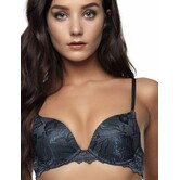 After Eden  Anna multiway Bh met lichte gelvulling kleur grijs gecombineerd met petrolblue