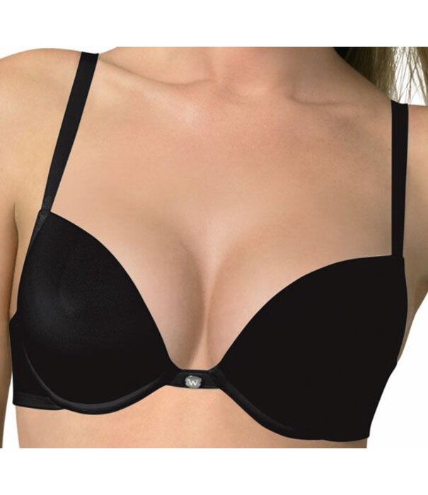 Wonderbra Sleek Chic T-shirt Bh met licht voorgevormde cup kleur zwart of ivoor