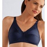 Amoena Nancy prothese bh zonder beugel – marine – met CoolMax® prothesehoesjes – zachte ondersteuning & tijdloos comfort