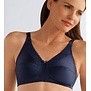 Amoena Nancy prothese bh zonder beugel – marine – met CoolMax® prothesehoesjes – zachte ondersteuning & tijdloos comfort