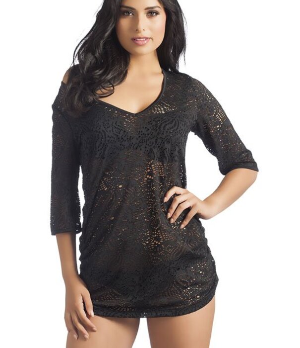 Sapph Sapph Bonaire tuniek in aangenaam zachte bi‑stretch stof – kleur zwart