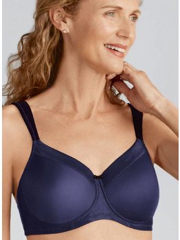 Amoena lingerie Leticia prothese Bh zonder beugel & lichte voorvorm kleur marineblauw