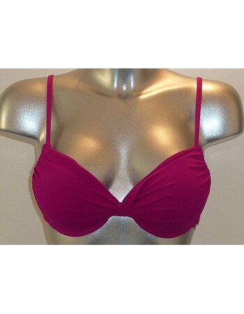 Bikinitop met beugel & dubbele gelvulling kleur cerise