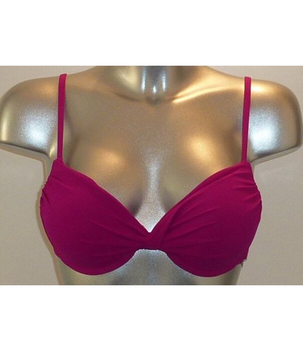 Bikinitop met beugel & dubbele gelvulling kleur cerise