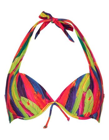 Rainbow halterbikinitop met beugel & licht voorgevormde cup