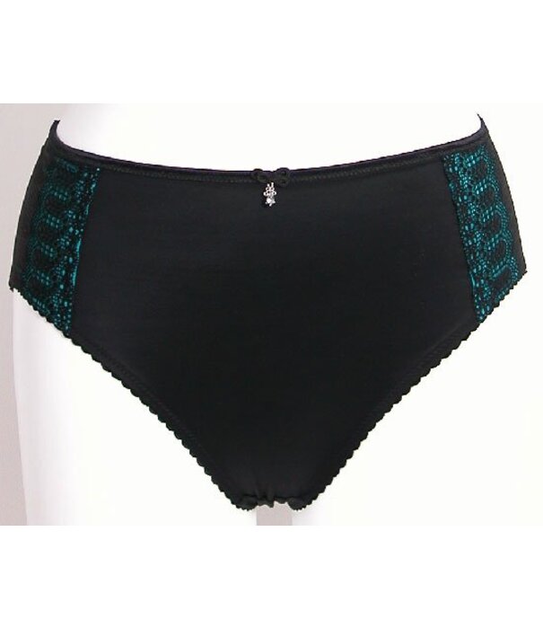 Syl Design Syl Design Demi microfaser maxislip kleur zwart met inzet kleur groen mt 54