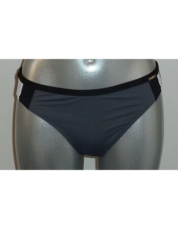 Sapph Whitehaven Beach Bikinislip mt L kleur grijs met wit & zwart