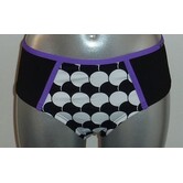 Beach Playa Grandi Shorty mt XL zwart print purple dots wit