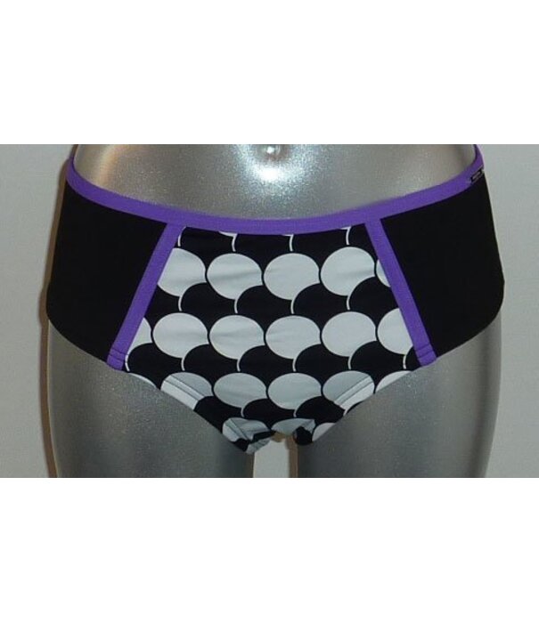 Sapph Beach Playa Grandi Shorty mt XL zwart print purple dots wit
