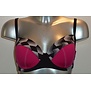 Diaz Bay Bikinitop met beugel & licht voorgevormde cup pink met zwart & wit