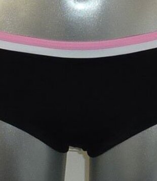 Beach Savannah Bay Beach Shorty maat L zwart met bies wit & pink