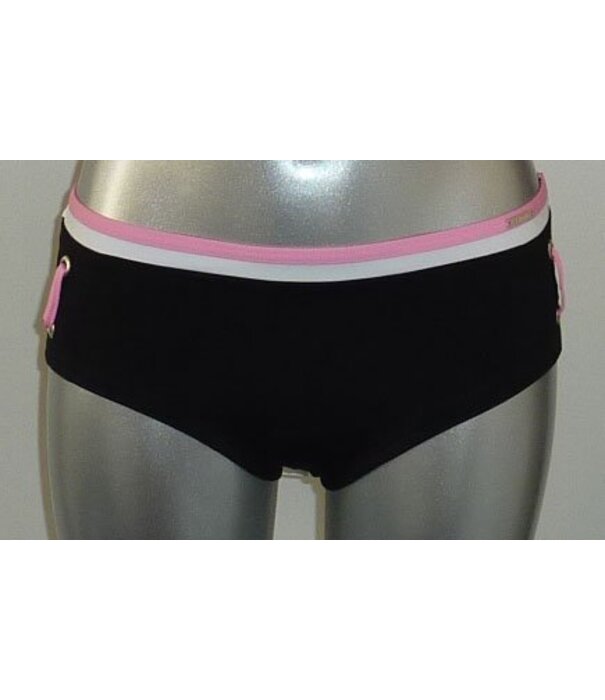 Sapph  Beach Savannah Bay Beach Shorty maat L zwart met bies wit & pink