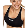 Crop Sport Top zonder beugel & licht voorgevormde cup kleur zwart & corail