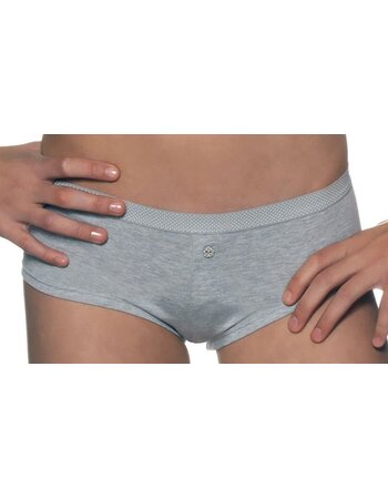 Boobs & Bloomers Audrey katoenen heup boxershort kleur grijs of  wit