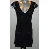 Sensuale Nachtjurkje met opengewerkte rug kleur zwart