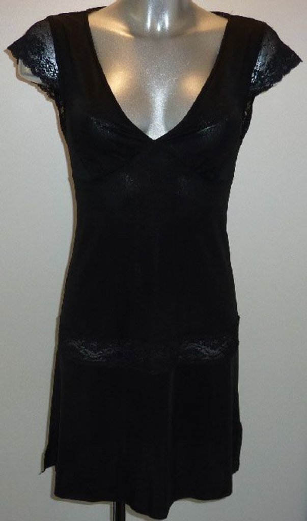 LingaDore  Sensuale Nachtjurkje met opengewerkte rug kleur zwart