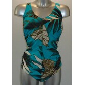 Naturana Arla badpak zonder beugel & licht voorgevormde cup kleur aqua met print