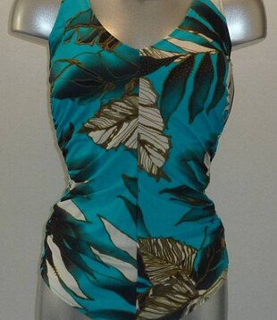 Arla badpak zonder beugel & licht voorgevormde cup kleur aqua met print