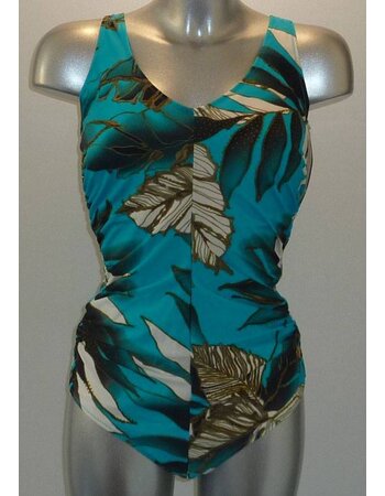 Naturana Arla badpak zonder beugel & licht voorgevormde cup kleur aqua met print