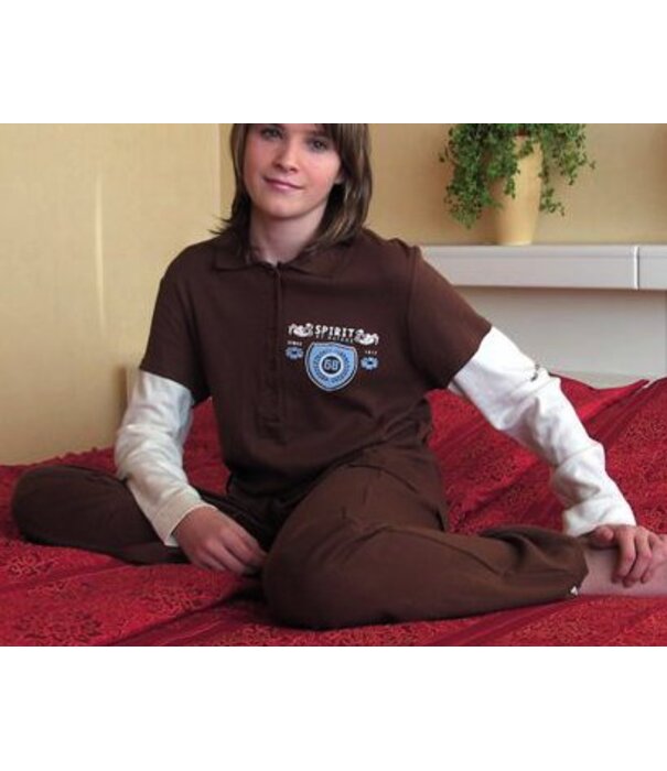 Spirit by nature katoenen huispak kleur bruin