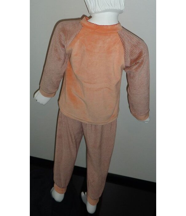 Lunatex Lunatex  Carisa velours meisjes pyjama kleur zalm mt 98 of blue mt 98 of 116