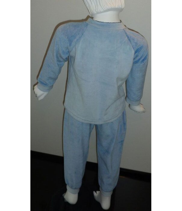 Lunatex Lunatex  Carisa velours meisjes pyjama kleur zalm mt 98 of blue mt 98 of 116