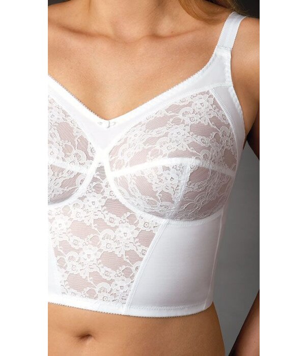 Susa Susa Plus Bh zonder beugel & Maagband in wit & huidkleur