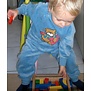 velours baby pyjama afbeelding Beer kleur blauw  de maat 62