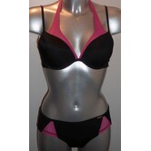 Sapph Envy Bh met licht voorgevormde cup zwart-pink mt A80