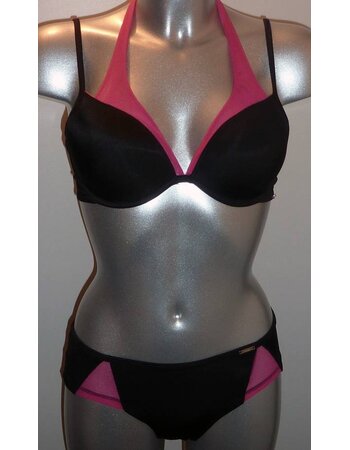 Sapph  Envy Bh met licht voorgevormde cup zwart-pink mt A80