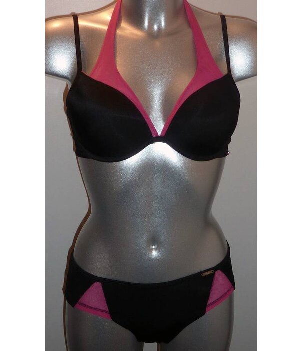 Sapph Sapph Envy Bh met licht voorgevormde cup zwart-pink mt A80