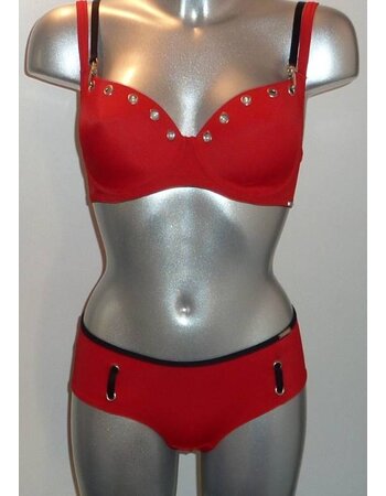 Sapph Roxy Bh met licht Push-up effect kleur rood bies zwart mt A70 & B70