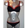 Sapph Jump Bh met licht voorgevormde cup kleur zwart met bies rood de mt A70