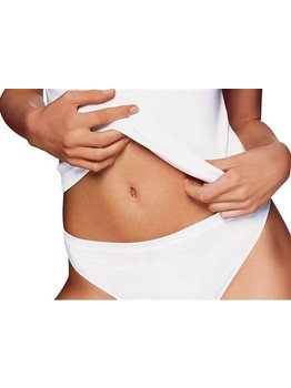 Dim  Dim  Les Pockets tweedelig microfaser stringset wit & zwart als set