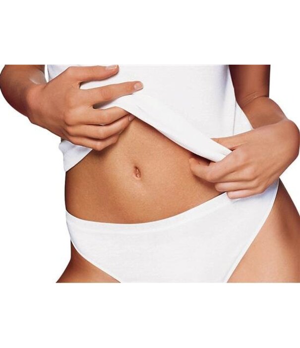 Dim  Dim  Les Pockets tweedelig microfaser stringset wit & zwart als set