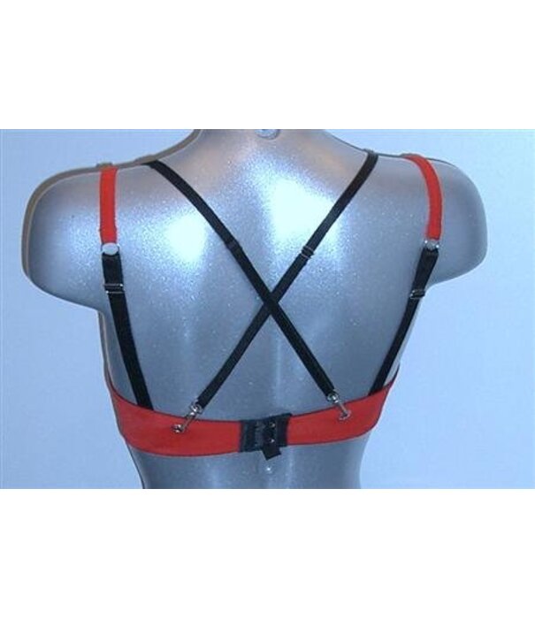 Sapph Sapph  Roxy Bh met licht Push-up effect kleur rood bies zwart mt A70 & B70