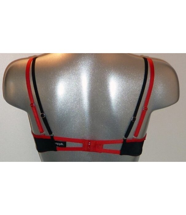 Sapph Sapph Jump Bh met licht voorgevormde cup kleur zwart met bies rood de mt A70