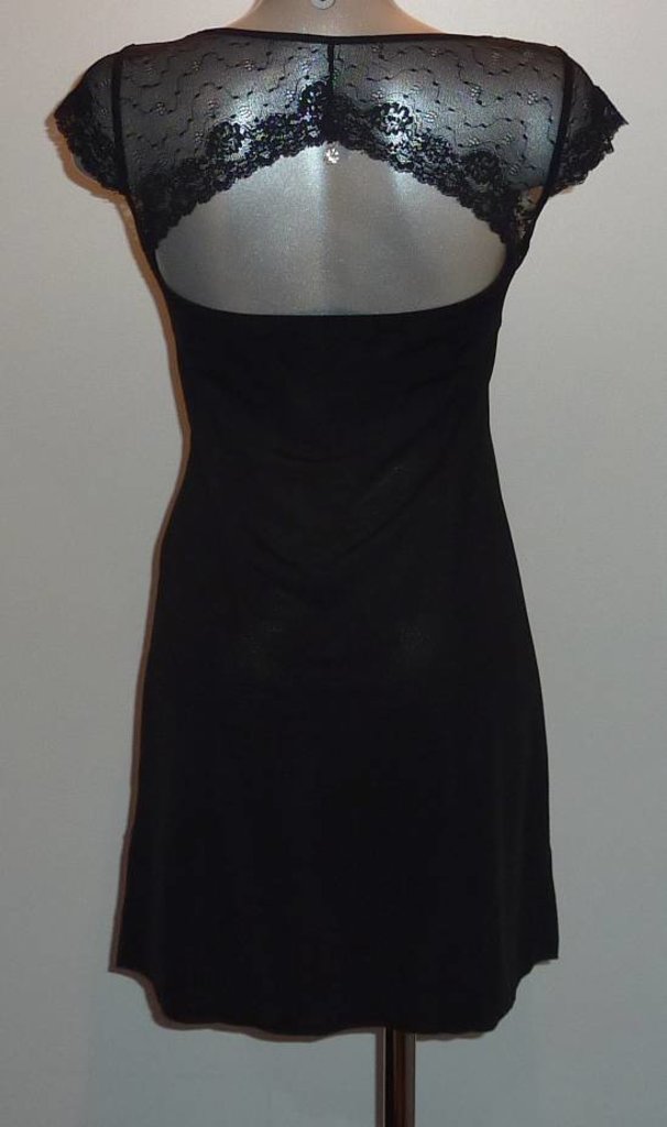 LingaDore  Sensuale Nachtjurkje met opengewerkte rug kleur zwart