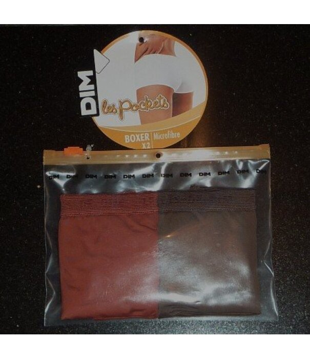 Dim  Dim Microfaser boxerset in wit, zwart, huid, bruin of kleur brique