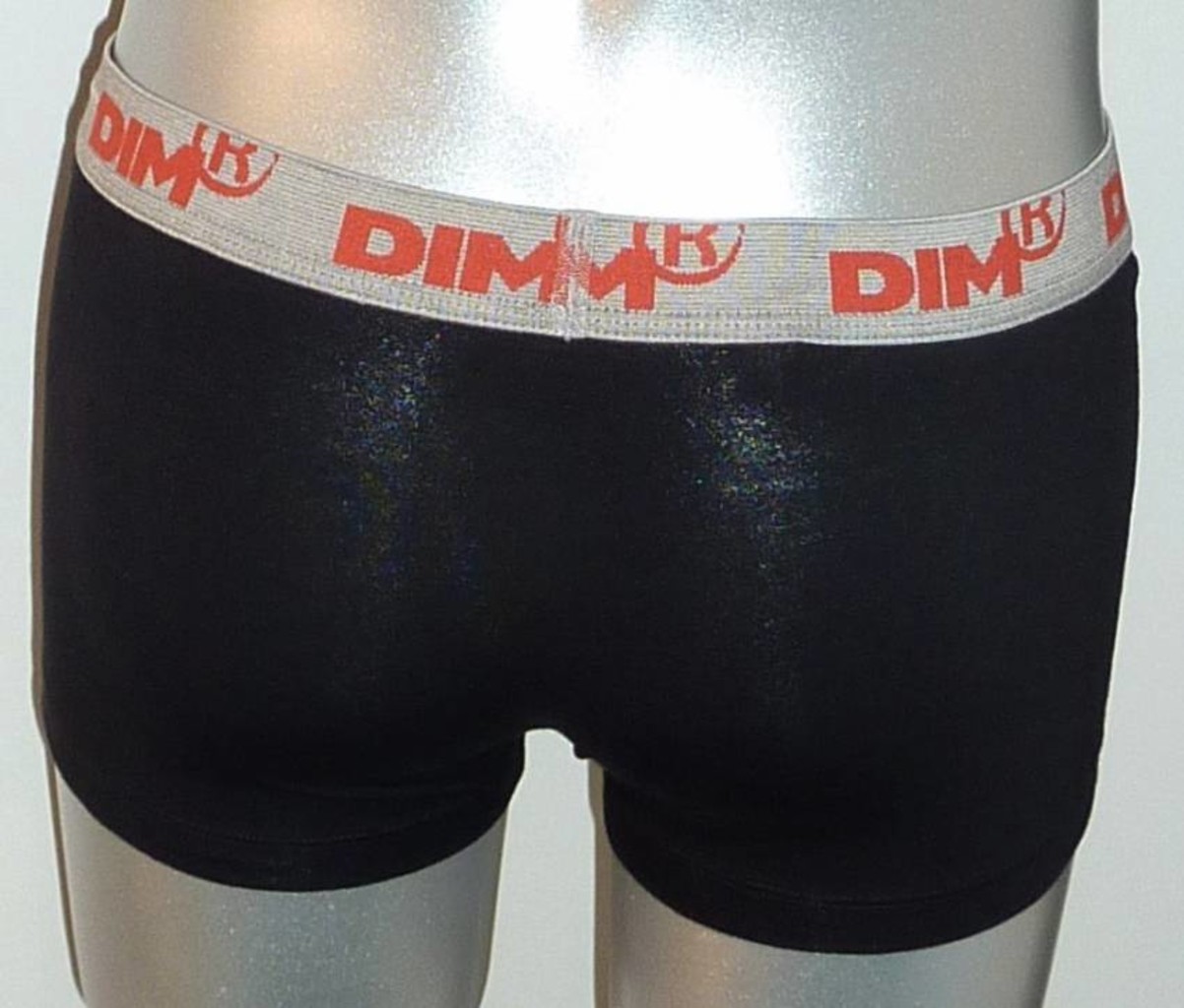 Dim  Cotton Stretch boxershortset 1x ruitprint & 1x zwart mt L of XL