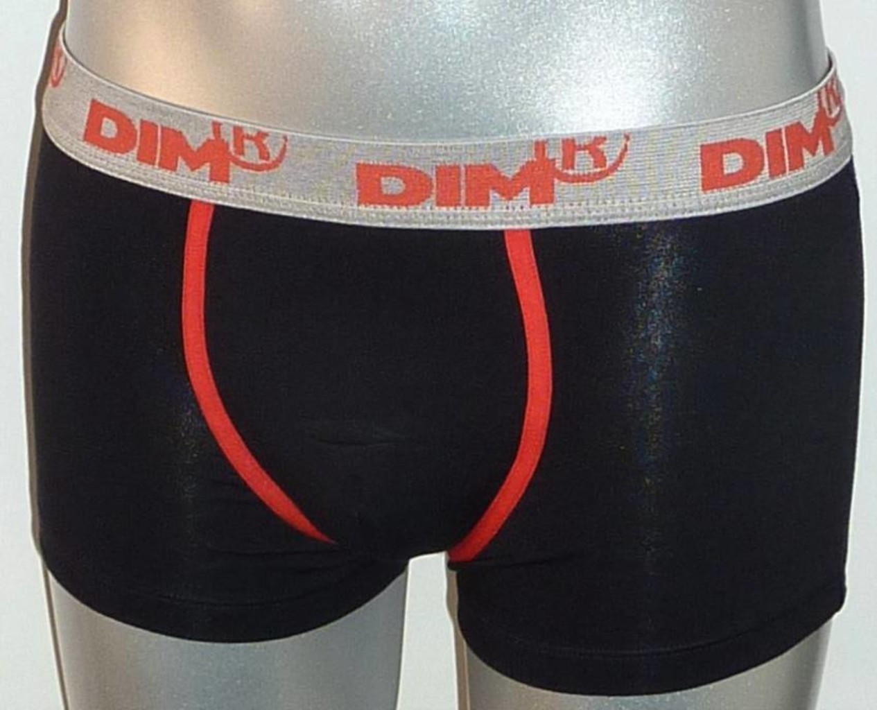 Dim  Cotton Stretch boxershortset 1x ruitprint & 1x zwart mt L of XL