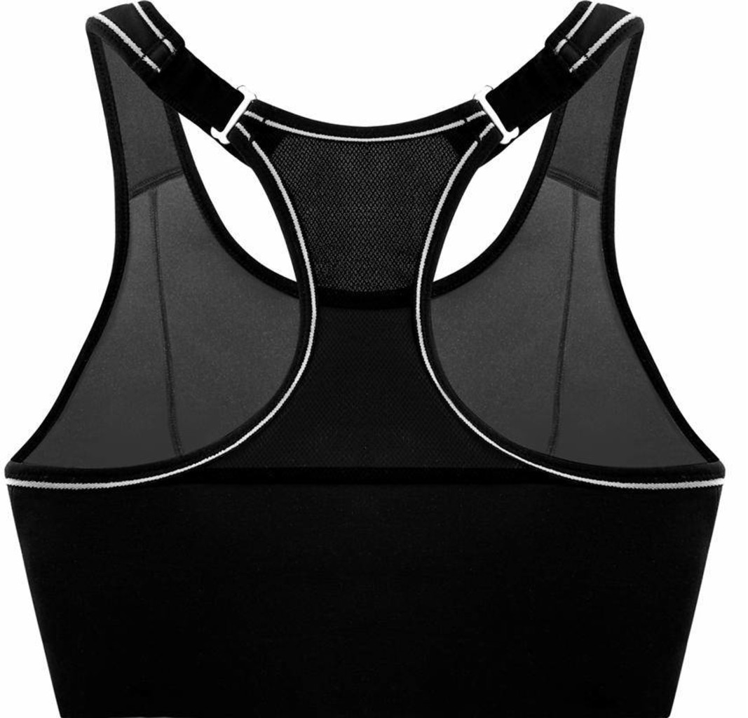 Shock Absorber Sportbh’s    Crop Sport Top zonder beugel & licht voorgevormde cup kleur zwart & corail