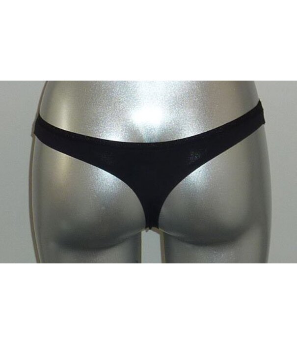 Wonderbra Wonderbra naadloze microfaser string met subtiel ingeweven zilverdraadje in de tailleband – kleur zwart