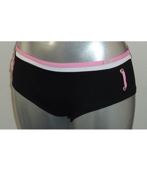 Sapph  Beach Savannah Bay Beach Shorty maat L zwart met bies wit & pink
