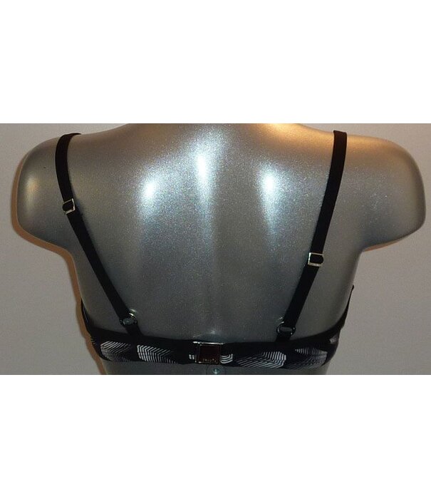 Sapph  Diaz Bay Bikinitop met beugel & licht voorgevormde cup pink met zwart & wit