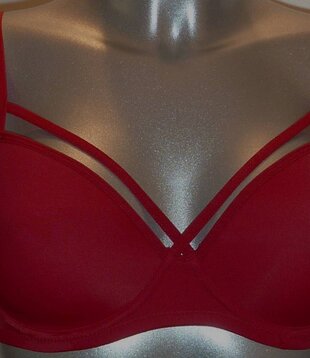 Sapph  Fortuny Bh met licht voorgevormde cup kleur rood mt A70 & wit, zwart A70 of A75