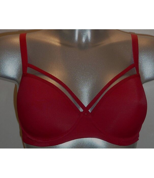 Sapph Sapph Fortuny Bh met licht voorgevormde cup kleur rood mt A70 & wit, zwart A70