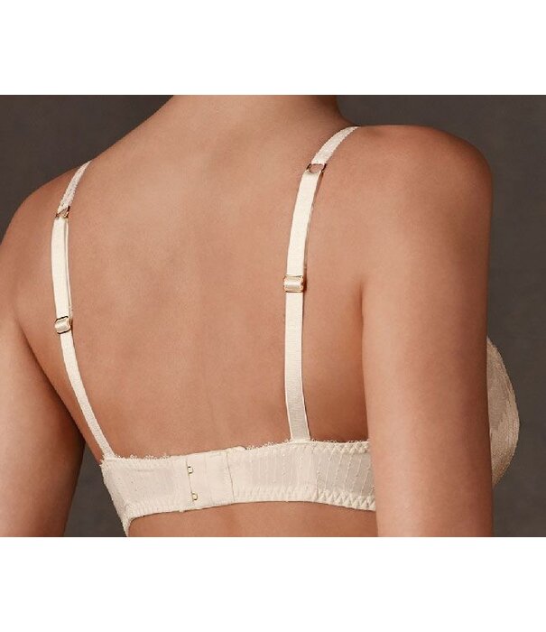 Amoena  Amoena Aurelie prothese bh met beugel en tweedelige cup in jacquardstof – champagne & zwart